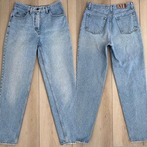 Vintage 90s Ann Taylor (ATDenim) Ribcage Mom Jeans 100% Cotton Light Wash Size 8